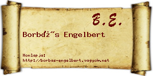 Borbás Engelbert névjegykártya